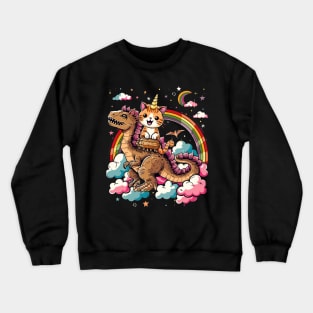 Cat Dinosaur Pounce Crewneck Sweatshirt